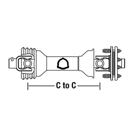 Aftermarket ROTARY CUTTER WING SHAFT PTO DRIVELINE Fits John Deere 1517 1518 AW29542 CLUTCH MOM70-0198